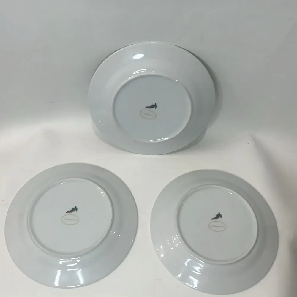 Godfinger & Co Pepper Saucer Salad Dessert Appetizer Plate 7 1/2 In Round Set 3